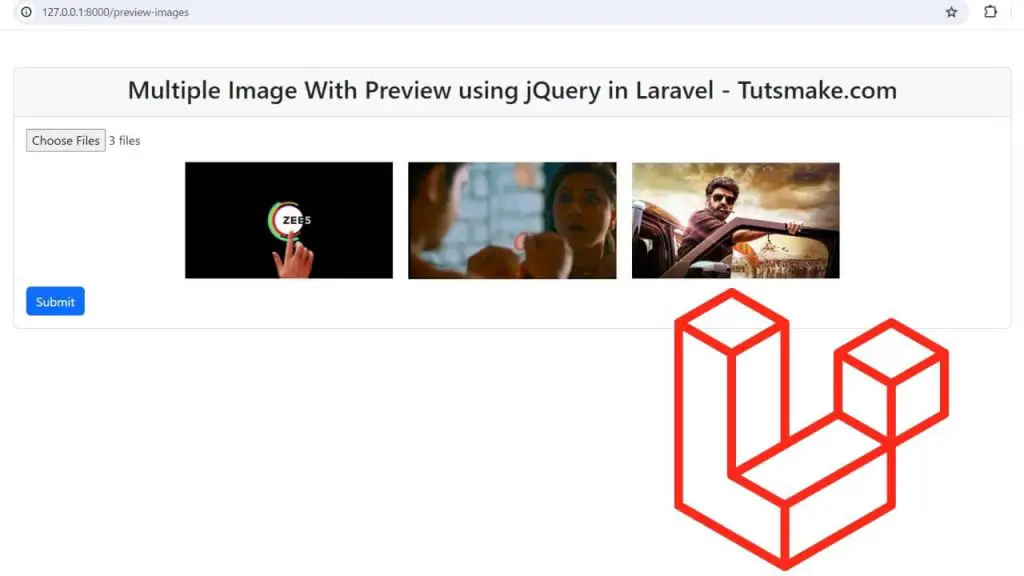 Laravel 11 Multiple Image Upload Preview Example